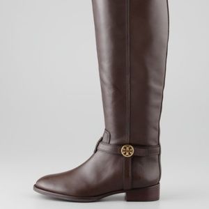 Tory Burch Bristol 30MM Riding Boots Coconut Sz 7